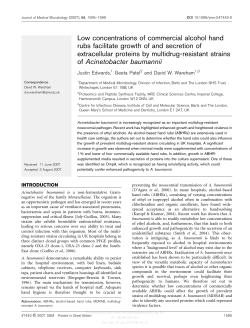 Low concentrations of commercial alcohol hand rubs facilitate