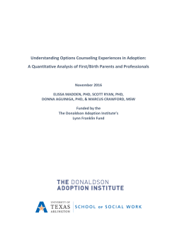 executive summary - The Donaldson Adoption Institute