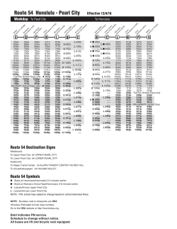 Route 54 Honolulu - Pearl City Effective 12/4/16