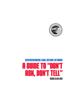 don`t ask, don`t tell