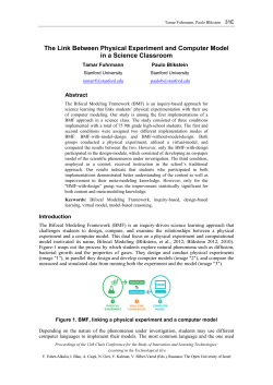 The Link Between Physical Experiment and Computer Model in a