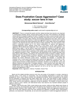 Does Frustration Cause Aggression? Case study: soccer