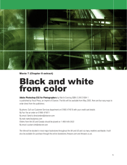 Black and white from color - Adobe Photoshop CC for Photographers