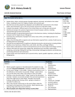 Unit [4]: [Colonial America]