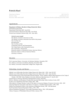 Patrick Rael - Bowdoin College