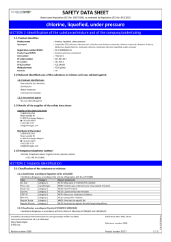 SAFETY DATA SHEET chlorine, liquefied, under pressure