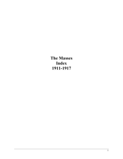 The Masses Index 1911-1917 - NYU | Digital Library Technology