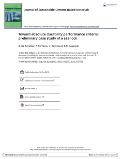 Toward absolute durability performance criteria: preliminary