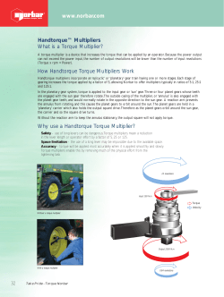 Handtorque&trade; Multipliers What is a Torque Multiplier?
