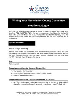How to Write yourself in for a Political Party