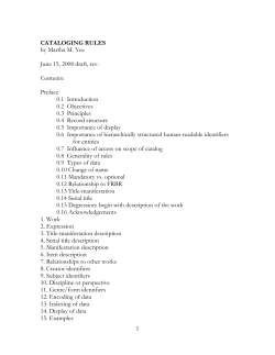 cataloging rules - Martha M. Yee`s home page