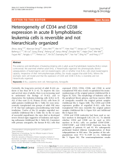 Heterogeneity of CD34 and CD38 expression in acute B