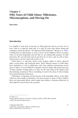 Fifty Years of Child Abuse: Milestones, Misconceptions, and Moving