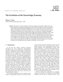 The Evolution of the Knowledge Economy