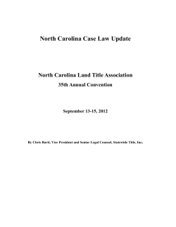 Chris Burti - North Carolina Land Title Association