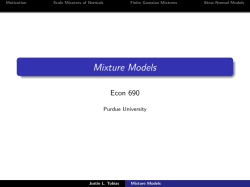 Mixture Models - Purdue University
