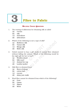 Unit 3(Fibre to Fabric)