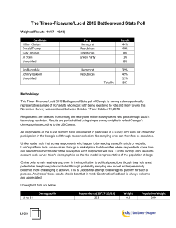 The Times-Picayune/Lucid 2016 Battleground State Poll