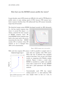 How fast can the RINKO sensor profile the water?