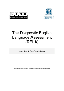 DELA Handbook - University of Melbourne