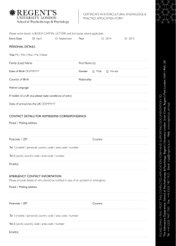 Please write clearly in BLOCK CAPITAL LETTERS and tick boxes