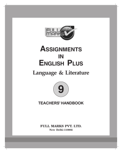 English Assignments in English Plus Term 1 and 2