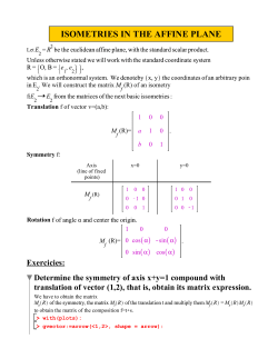 isometries in the affine plane
