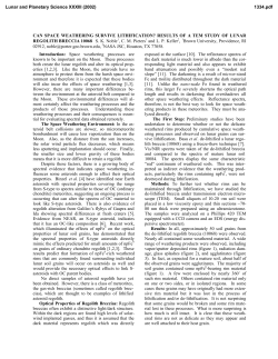 CAN SPACE WEATHERING SURVIVE LITHIFICATION? RESULTS