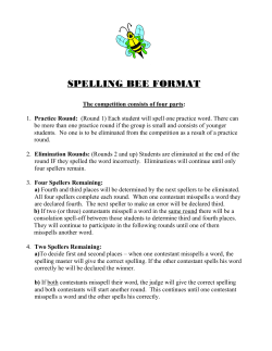 SPELLING BEE FORMAT