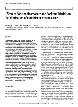 Effects of Sodium Bicarbonate and Sodium Chloride on the