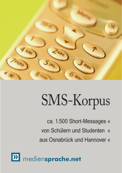 SMS-Korpus - mediensprache.net