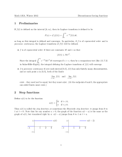 1 Preliminaries 2 Step functions