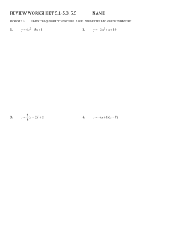 Alg II REVIEW WORKSHEET 5.1 5.5 2014