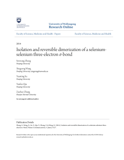 Isolation and reversible dimerization of a selenium