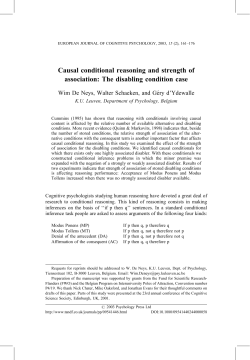 Causal conditional reasoning and strength of
