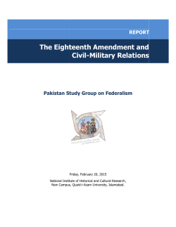 The Eighteenth Am Civil-Milit The Eighteenth Amendment and Civil