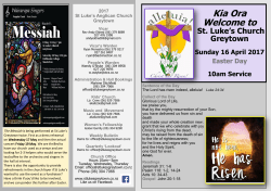 Kia Ora Welcome to - St Luke`s Church Greytown