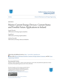 Marine Current Energy Devices