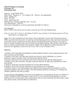 Ethical Principles in Psychology - Lewis