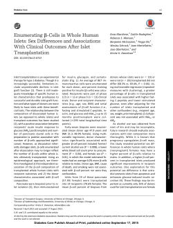 Enumerating &beta;-Cells in Whole Human Islets: Sex
