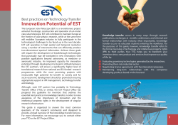 Best practices in Technology Transfer