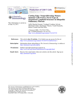 Pulmonary Fibrosis Organized Lymphoid Structure in Idiopathic