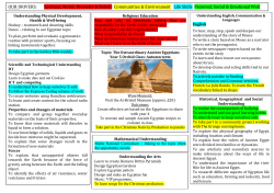 Here is our Autumn Topic Plan `The Extraordinary Ancient Egyptians`