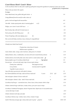 Lunch Menu - Courthouse Hotel Smythesdale