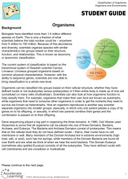 Organisms - Liberty Hill Intermediate School