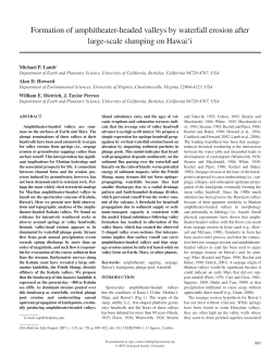 Formation of amphitheater-headed valleys by waterfall erosion after
