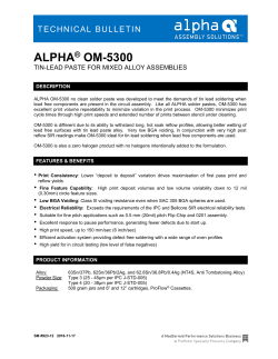 alpha&reg; om-5300 - Alpha Assembly Solutions