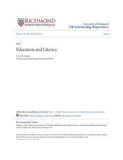 Education and Literacy - UR Scholarship Repository