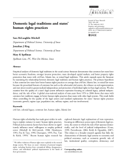 Domestic legal traditions and states` human rights practices