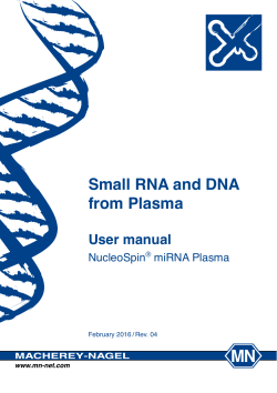 Small RNA and DNA from Plasma - Macherey